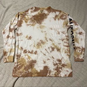 WOMEN'S PINK VICTORIA'S SECRET CALIFORNIA TIE DYE LONG SLEEVE